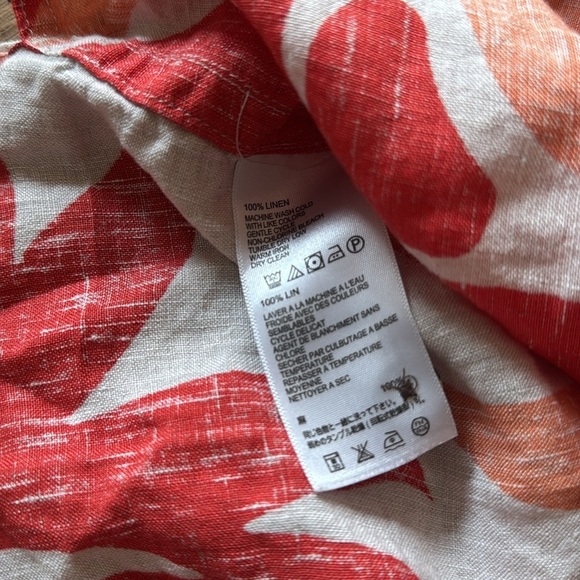 TOMMY BAHAMA 100% LINEN BUTTON DOWN SHORT SLEEVE SHIRT - Picture 5 of 7